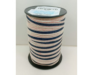 Cadarço 10 mm PA2F - Fundo Cru / List Marinho / Pes. Verm - 50 metros